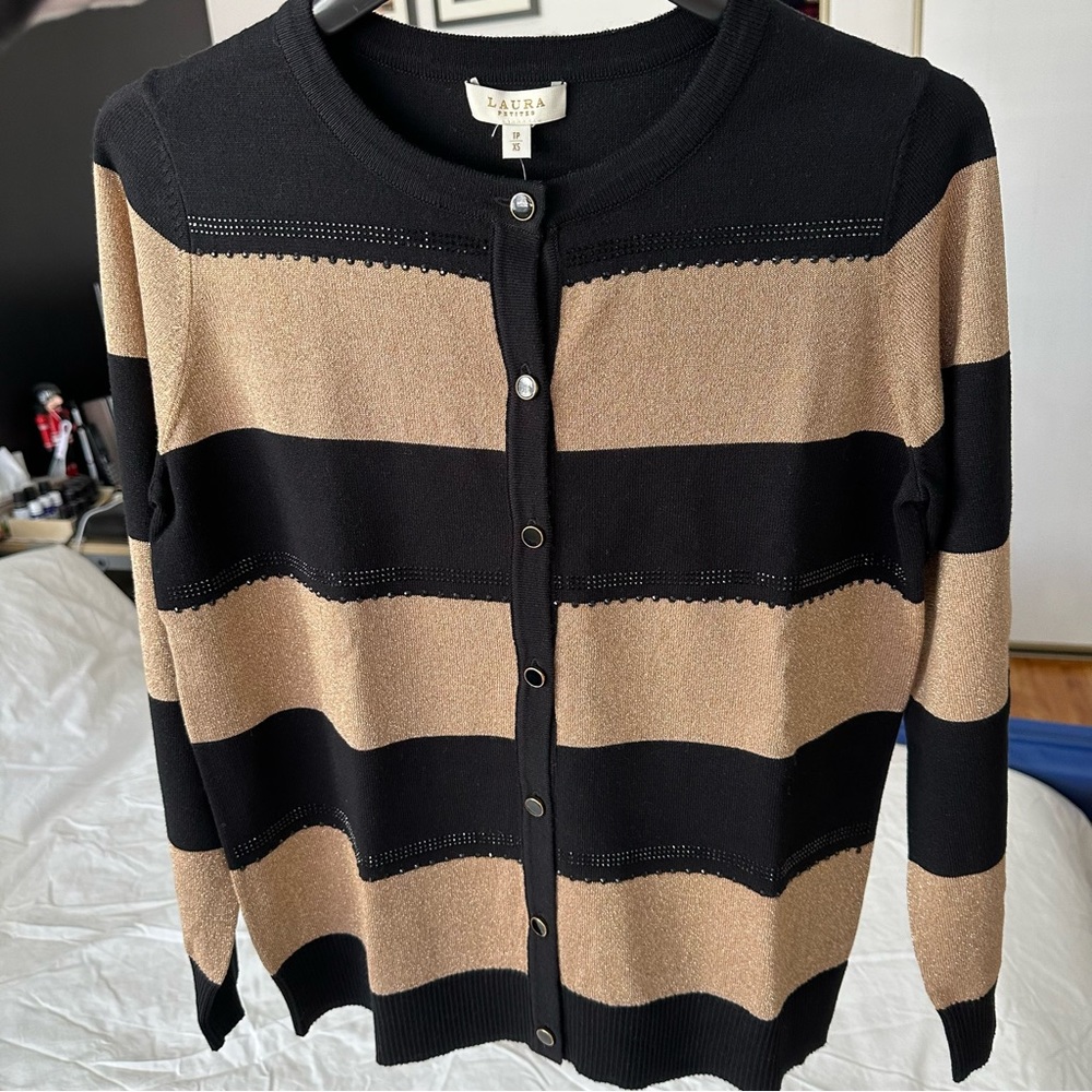 Laura Petites Stripe Print Cardigan